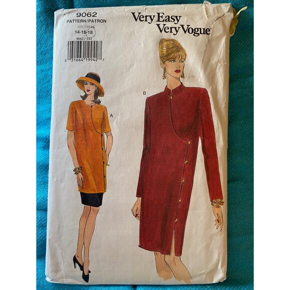 Vogue sewing pattern 9062 tunic dress skirt Size 14 16 18 - Picture 1 of 6